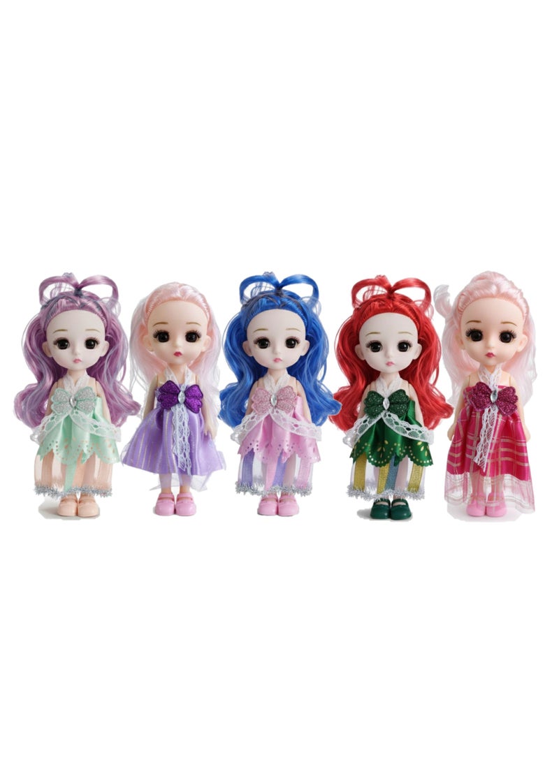 5 قطع- عروسة لعبة للبنات الكبار والصغار متعددة الاشكال بفستان جميل - اشكال متعددة وشعر طويل بالوان جميلة جدا - عروسه لعبه فيها تفاصيل كتير - دوول لعبة ديكور جميل جدا -ممكن تكون ديكور في المنزل و المكتب (متعددة الاشكال والالوان) - Image 1